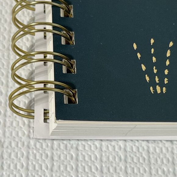 Fringe LEAF Hardcover Spiral Notebook Daily Journal 192 Pages Green Gold Lined - Picture 16 of 16